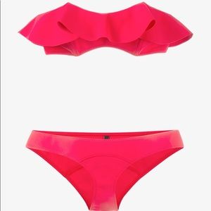 Lisa Marie Fernandez Natalie flounce bikini red 3